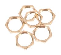 6 Pièces Écrou de Blocage Hexagonal 1/2in en Laiton