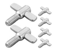 6 Pièces Écrou de Dégagement Rapide M6 en Alliage D'aluminium | Fixation Fiable, Installation Facile, Usage Batterie et Performances, Argenté, Compatible Tambour et Cymbales
