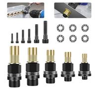 6 Pièces Écrous à tête de Rivet à Main, Convient au Kit de Tête de Rivet à Main M3 M4 M5 M6 M8 M10 M12, outil d'écrou de rivetage manuel, Acier Riveteuse Pneumatique Ecrou a Sertir (6PCS (M3-M10))