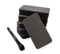 6 Pièces Effaceur Tableau Blanc et 1 Stylo Noir Magnétique, Brosse Tableau Blanc Magnétique avec Tampon Feutre Épais, Eponge Tableaus Blanc Effaçable pour Ardoise Effaçable, Écoles, Maison et Bureau
