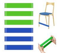 6 Pièces Élastique Chaise TDAH,Bandes de Chaise Colorées Fidget Sangles de Siège Flexibles pour Enfants,pour Musculation,Yoga,Pilates(Bleu + Vert)