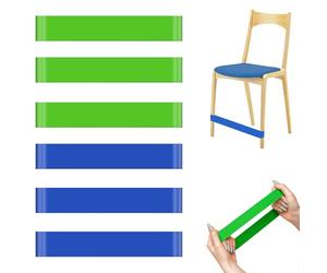 6 Pièces Élastique Chaise TDAH,Bandes de Chaise Colorées Fidget Sangles de Siège Flexibles pour Enfants,pour Musculation,Yoga,Pilates(Bleu + Vert)