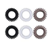 6 Pièces Elastique Cheveux Spirale, Elastique Spirale en Plastique, Elastique à cheveux Elastique cheveux spirale Bandeaux, Elastique cheveux spirale pour femme et homme