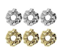 6 Pièces Élastiques À Cheveux Élément Disco, Attaches À Cheveux Carrées À Paillettes, Attaches À Cheveux Rétro, Attaches À Cheveux Créatives, Attaches À Cheveux De Décoration De Coiffure