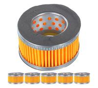 6 Pièces Élément Filtrant D’admission, Piston Type | Papier Composite Multicouche, Remplacement Rapide, Orange, pour Ateliers Industriels et Usage Continu