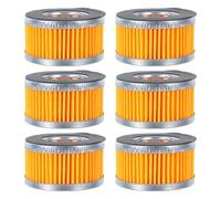 6 Pièces Élément Filtrant de Remplacement Type Piston, Papier | Filtration Multicouche Orange, Protège le Moteur, Usage Atelier et Entretien Régulier