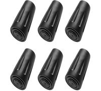 6 Pièces Embout Bâtons Marche Nordique Caoutchouc Baton Marche Trekking Protecteurs Bouchon Baton de Marche pour Asphalte (Noir)