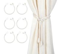 6 Pièces Embrasses de Rideaux, Embrases pour Voilages, Réglables Attache Rideaux, pour Fixation, pour la Maison, Le Bureau, la Décoration de Fenêtre, pour Décoration de Maison, Hôtel (Beige)