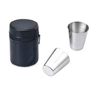 6 Pièces en Acier Inoxydable Timbale Parfaits Schnaps Incassable Incassable Grand Cadeau avec en Cuir Verre À Vin Chopes De Cuisine Outils
