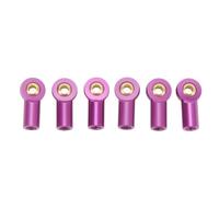 6 pièces en alliage d'aluminium M3 biellette de direction embout de rotule support de Joint pour voiture 1/10 RC violet