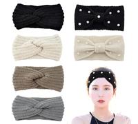 6 Pièces En Bande Tricotée, Bandeau De Femme, Bandeau Simple À La Mode, Bandeau Chaud, Bandeau Élastique.
