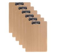 6 Pièces En Bois Porte-bloc A3 portrait avec Pince, très épais 4mm, Clip Planches pour Papier d'écriture Memo des Dossiers, Planchettes à Pince Idéal pour le Travail Quotidien, Lot de 6, TKD8009-A3-6X