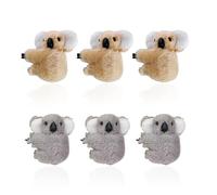 6 Pièces En Épingle À Cheveux En Peluche Koala, Animaux De Dessins Animés Mignons, Accessoires De Cheveux De Mode Drôle, Personnalité Créative, Décoration De Coiffure.