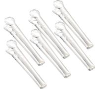 6 pièces en forme de patte Pince à sucre Pince à glace en acier inoxydable Mini pince à hors-d'œuvre Petite pince de cuisine Pour thé-party café-bar cuisine (23,5cm)