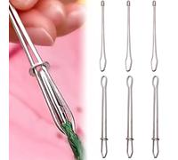 6 Pièces Enfile Cordon, Pince Enfile Cordon, Enfile Aiguille Cordon, Enfile Fil, Enfile-Aiguilles Cordon, Pince Enfile Aiguille, Pince à Fileter, pour Ruban, Ceinture Élastique, Bande Caoutchouc, DIY