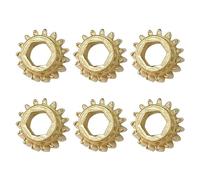 6 pièces engrenages de réglage de guitare en fer remplacement d ' engrenage de guitare en fer pour instruments classiques mécanique de précision arbres de réglage stables engrenages hexagonaux