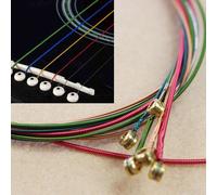 6 pièces/ensemble arc-en-ciel coloré cordes de guitare E-A pour guitare Folk acoustique guitare classique multicolore cordes de guitare acoustique
