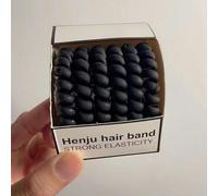 6 pièces/ensemble couleur bonbon cheveux corde fille été téléphone fil élastique bande de cheveux givré spirale cordon en caoutchouc cheveux cravate extensible bandeau-16