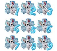 6 pièces Ensemble de ballons numériques Frozen Anna, décoration de fête. Ballons en aluminium Anna Olaf pour anniversaire, fête de Noël et décorations de ballons HS-I-9,HS-A-1,HS-H-8,HS-C-3,HS-G-7,HS-