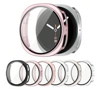 6 pièces Ensemble de boîtier de protection de montre de sport, convient pour Samsung Galaxy Watch 8 40 mm et 44 mm, matériau en PC dur résistant aux chocs et aux rayures avec protecteur d'écran en ver