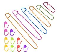 6 pièces Ensemble de Support de Point, Arrête Mailles,Tailles en Aluminium colorées, Ensemble de Support de Point au Crochet, marqueurs d'aiguille à Tricoter, épingles de sûreté Bricolage