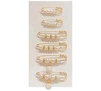 6 pièces/ensemble épingles à perles exposition anti-lumière épingles de sûreté décoratives exquises broche de perle élégante blanche pour femmes filles vêtements robe pantalon jupe sécurité pour vê