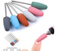 6 Pièces/Ensemble Flexible Polisseuse Machine Électrique Lime À Ongles Art Outils En Caoutchouc Silicone Clou Perceuse Fraise Pour Manucure Peu Nouveau