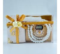 6 pièces Ensemble Zikirmatik et Tasbih, Cadeau islamique (Cappuccino)