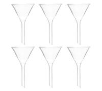 6 Pièces Entonnoir de Laboratoire 30ml à Large Ouverture | Paroi Épaisse, Tige Courte, Transparent, pour Bouteilles à Col Étroit, Usage Maison et Pharmacie