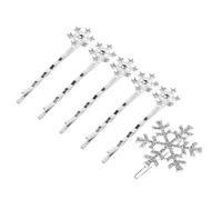 6 Pièces Épingles à Cheveux en Cristal Argentées, Lot de Six