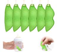 6 Pièces Eponge Brosse Bouteille Éponge de Nettoyage de Bouteille en Forme de Haricot Réutilisable, Convient pour Les Bouteilles en Verre de Différents Calibres