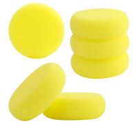 6 pièces éponge de Peinture Ronde, 7.5 cm éponge d'art synthétique, éponges d'artiste Douces pour Aquarelle, pour la Peinture Acrylique, l'artisanat, Le Nettoyage de la Maison (Jaune)