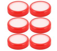 6 Pièces Éponge Humide de Bureau, Boîte Ronde Bleue | Base Plastique avec Éponge, Bord Relevé et Surface Lisse, pour Guichets, Comptables et Reçus