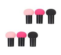 6 Pièces Éponges en Polyuréthane Hydrophile Teint de Fond Champignon | Prise Ferme, Touche Délicate, Économise la Poudre, Lot Pratique pour Femmes et Filles, Usage Maquillage Quotidien