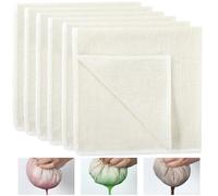 6 pièces Étamine Alimentaire, 40x40cm Tissu Ourlé Mousseline Alimentaire, Lavable Réutilisable Grade 100 Toile en Coton Pur Non Blanchi, Passoire pour Filtrer Fromage Beurre Jus, Chiffon Filtrant