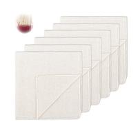 6 Pièces Étamine Alimentaire, 50 x 50cm Étamine, Respirable Tissu Filtrant, Tissu Ourlé Mousseline, Lavable Réutilisable Toile en Coton, pour Filtrer Vin, Jus, Fromage, Lait, Thé, Épices, Tofu