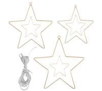 6 Pièces ÉToile en Métal,Étoiles Suspendues en Fil de Fer,Anneau Métal Étoile 10/20/25/30 Cm,Attrape Rêve Étoile,Anneau Attrape Rêve