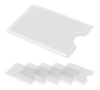 6 Pièces Etui Protection Carte Bancaire,Porte Carte Transparent Imperméable et Antipoussière,Insertion Horizontale,Etui Carte pour Porte-Cartes de Voiture,Cartes D'assurance,Cartes de Crédit-9 x 6cm