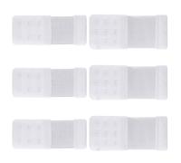 6 PièCes Extension De Soutien Gorge, Prolongateur Soutien Gorge, 3 RangéEs, 2 Crochets, 3 Crochets, Rallonges De Fermeture De Attache Soutien Gorge - Blanc