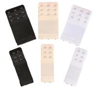 6 PièCes Extension De Soutien Gorge, Prolongateur Soutien Gorge, 3 RangéEs, 2 Crochets, 3 Crochets, Rallonges De Fermeture De Attache Soutien Gorge - Blanc, Noir, Beige