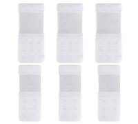 6 Pièces Extension de Soutien Gorge, Rallonge Soutien Gorge 3 Rangs 2 Crochets 3 Crochets, Les Extension Soutien Gorge sont Douces, Respirantes et Flexibles pour Les Femmes - Blanc