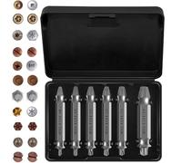 6 pièces Extracteur de Vis Tourne à Gauche Extracteur Idéal tornillos extractores Extracteur de Vis Casse extracteur petites vis foirée Extracteur Vis Cassée Lnclus pour le Perçage et L’Extraction