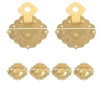 6 Pièces Fermoir Vintage en Métal pour Boîte à Bijoux | Style Antique Chinois, Gravures Délicates, Ouverture Facile, Fermeture Sûre, Usage Solide pour Coffret en Bois