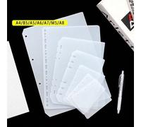 6 pièces Feuilles transparentes et givrées détachables aux formats A5/A6/A7/A4, pages pour album de stickers, tampons, livres de stickers 3D, fournitures de bureau pour la création de livres de sticke