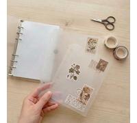 6 pièces Feuilles transparentes mates détachables de format A5/A6/A7/A8, pages de livre scellées, fonds de stickers, pages d'album de timbres, pages de recharge de tampon encreur, planches de stickers