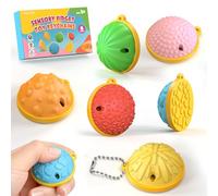 6 Pièces Fidget Toys Hémisphère Anti-Stress, Silicone et Plastique à Double Matériau de Adaptés aux Adultes & Enfants, Jouets Sensoriels de Demi-Balle TDAH et Autisme