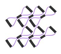 6 pièces Figure 8 tirer corde Fitness Yoga entraînement sangle ceinture TPE maison gymnastique bandes de résistance (Violette)