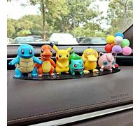 6 pièces Figurines Pokémon Manga Pop Cake Décoration, Pikachu, Poké Ball, Décorations de table de dessert d'anniversaire, Décorations de voiture, Décoration de maison, Joli décor de bureau de collecti