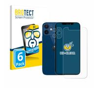 6 Pièces Film Protection Ecran pour Apple iPhone 12 mini (Avant+Caméra) Clair P