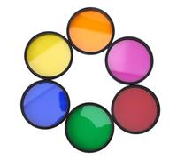 6 Pièces Filtres de Télescope Colorés, Ensemble de Filtres de Lune D'oculaire de Télescope de 2 Pouces Jaune Bleu Vert Rouge Orange Violet, Kit de Filtre D'objectif de Télescopes